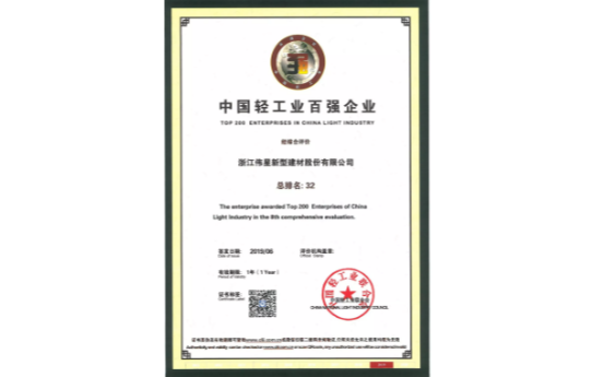 人生就是搏官网新材荣登“中国轻工业百强企业”榜！
